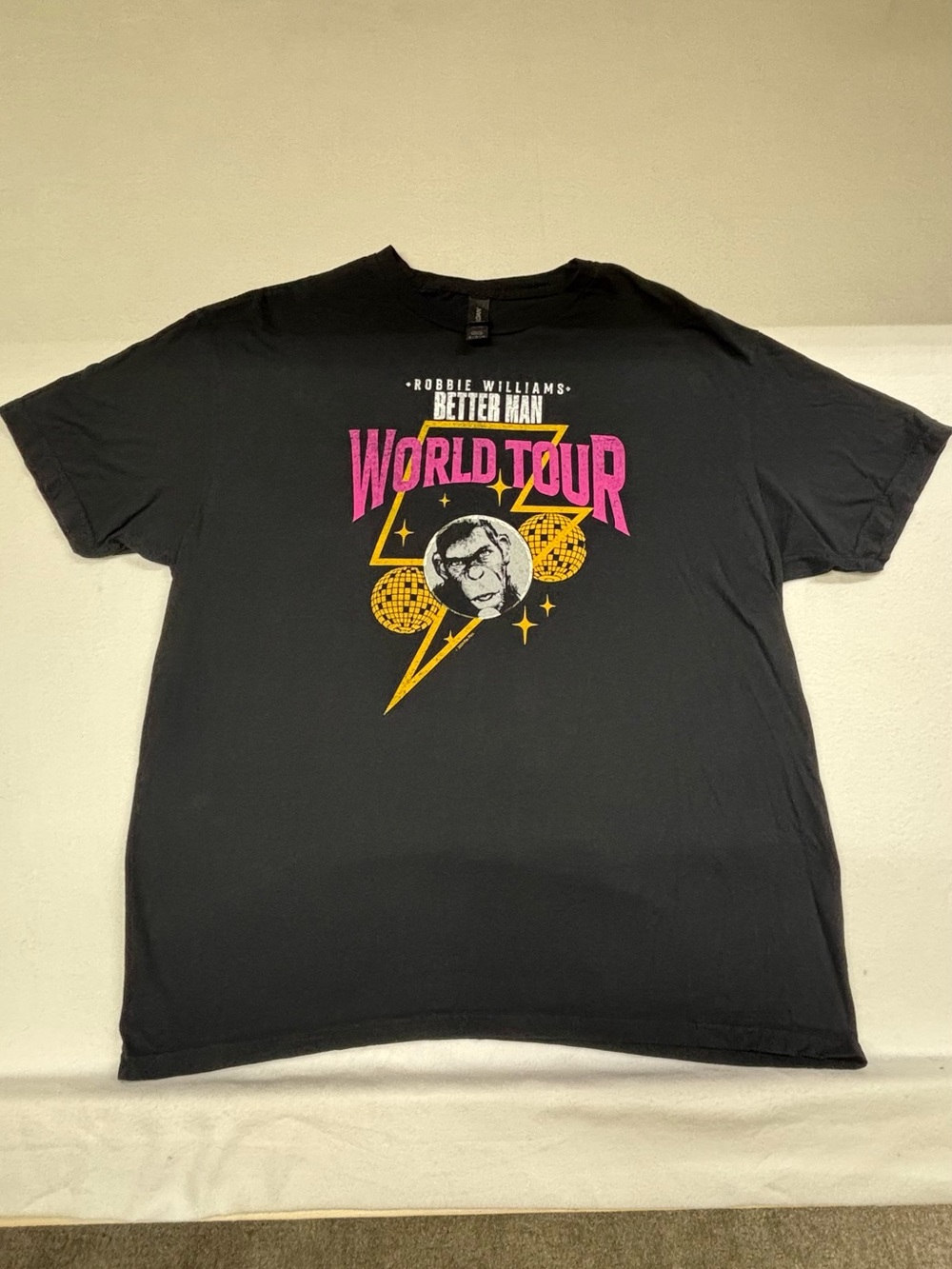 Gildan Black Men's Short Sleeve World Tour Graphic Tee